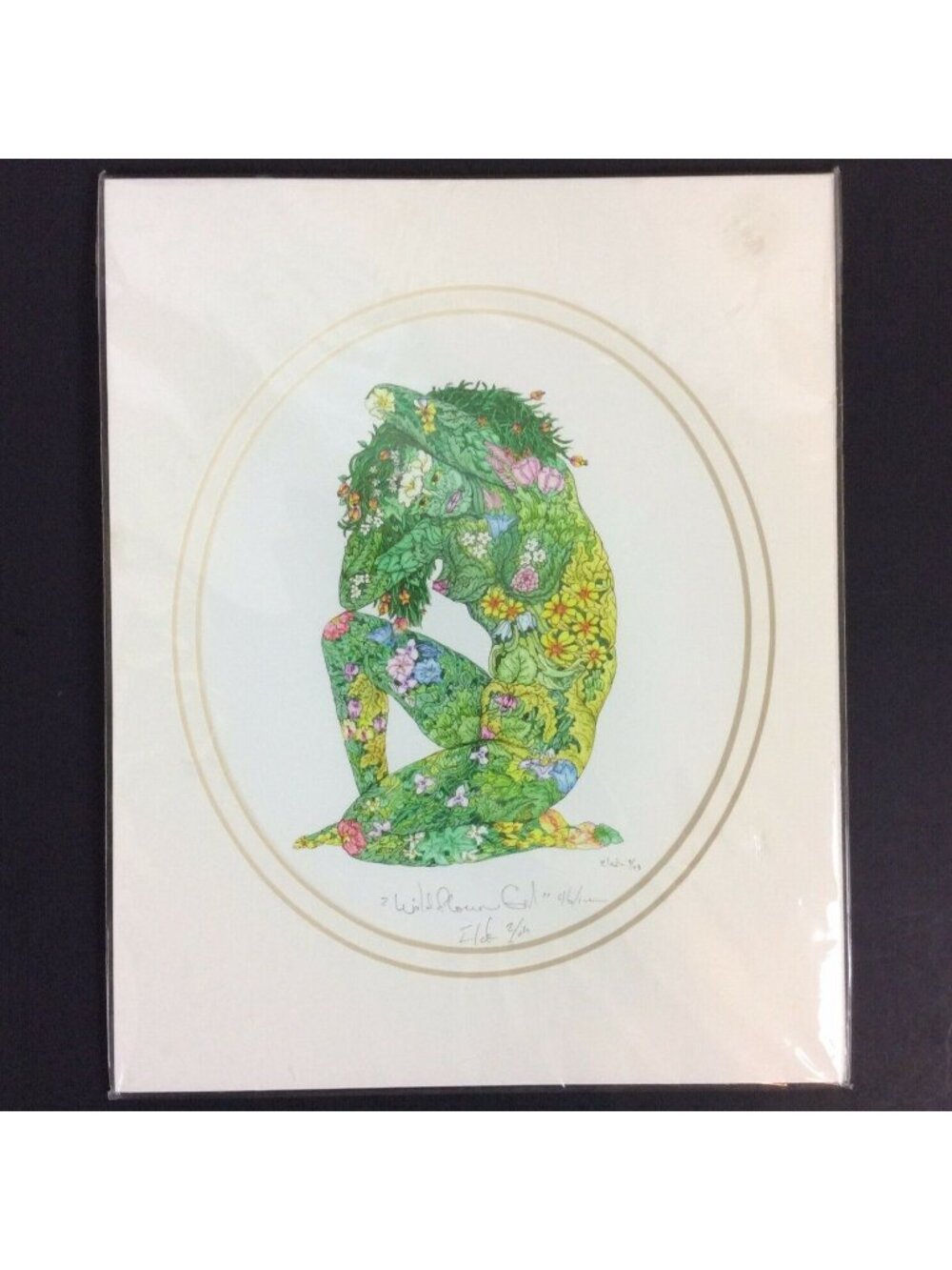 Wildflower Girl Signed & Numbered Limited Edition Print By Artist Elain